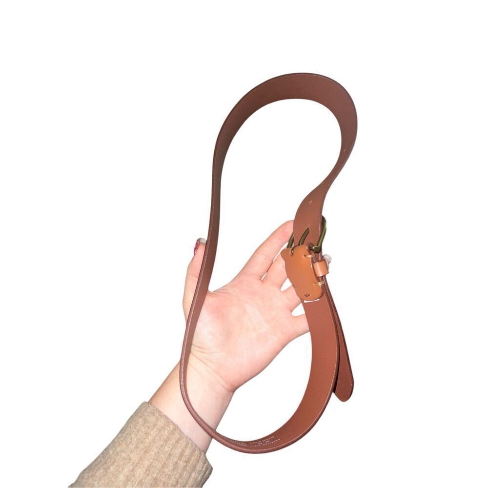 ✨AMERICAN EAGLE WOMEN BROWN HIGH-WAISTED LEATHER SZ MEDIUM BELT✨ - Picture 6 of 7